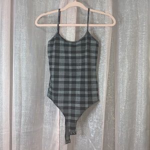 Papaya Black and White Plaid Bodysuit Size Small for Women and Juniors